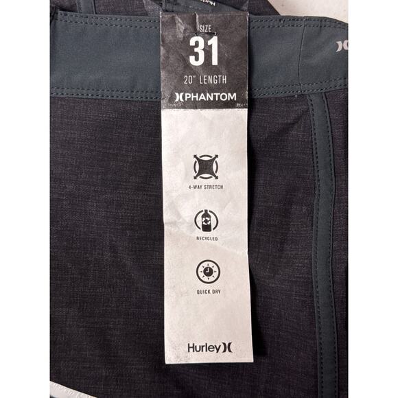 New Hurley Phantom Board Shorts 31 Mens Swim Patriot Stealth Gray USA Flag - Picture 9 of 9